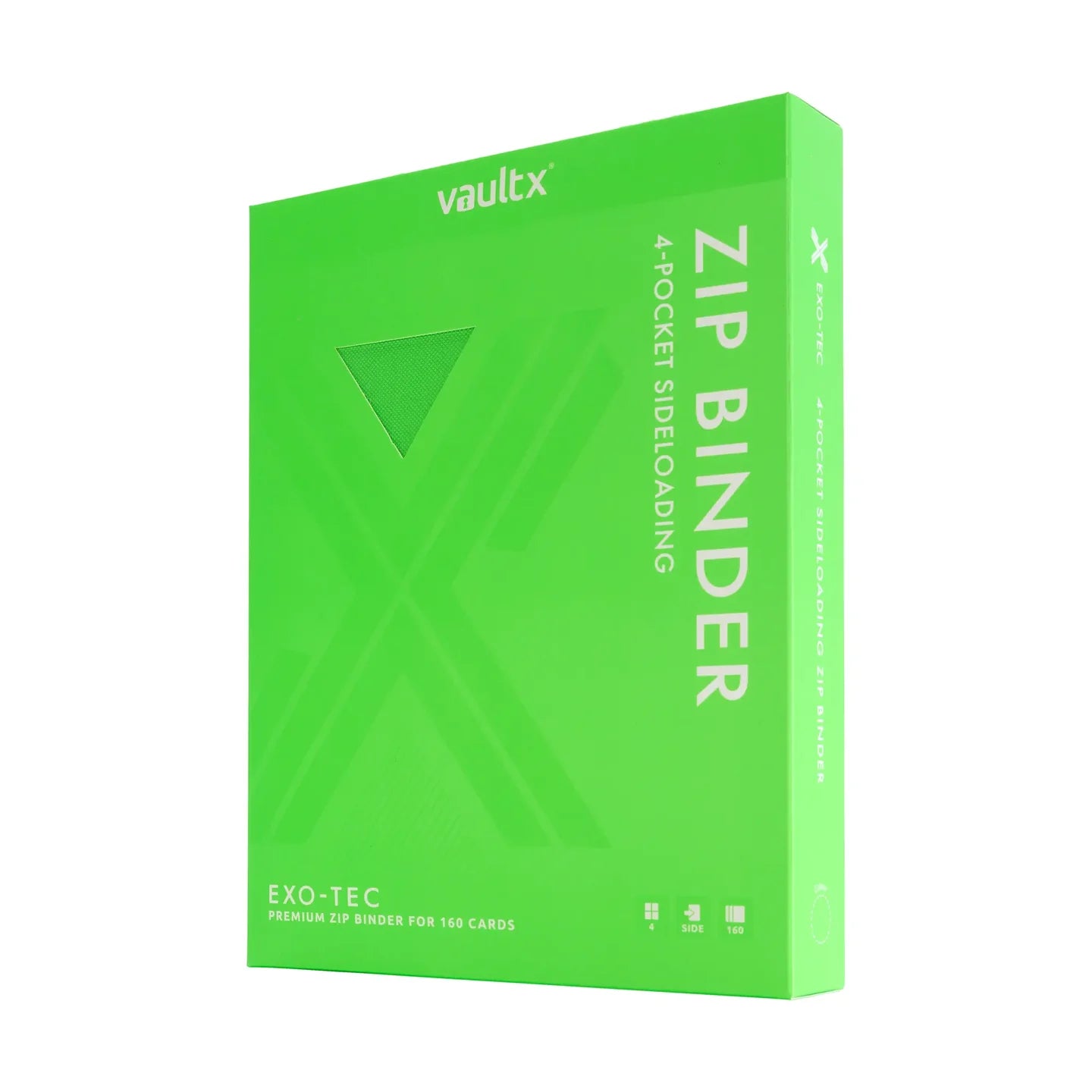 Vaultx - 4-Pocket Exo-Tec Zip Binder - Special Edition Neon Green Vaultx - 4-Pocket Exo-Tec Zip Binder - Special Edition Neon Green