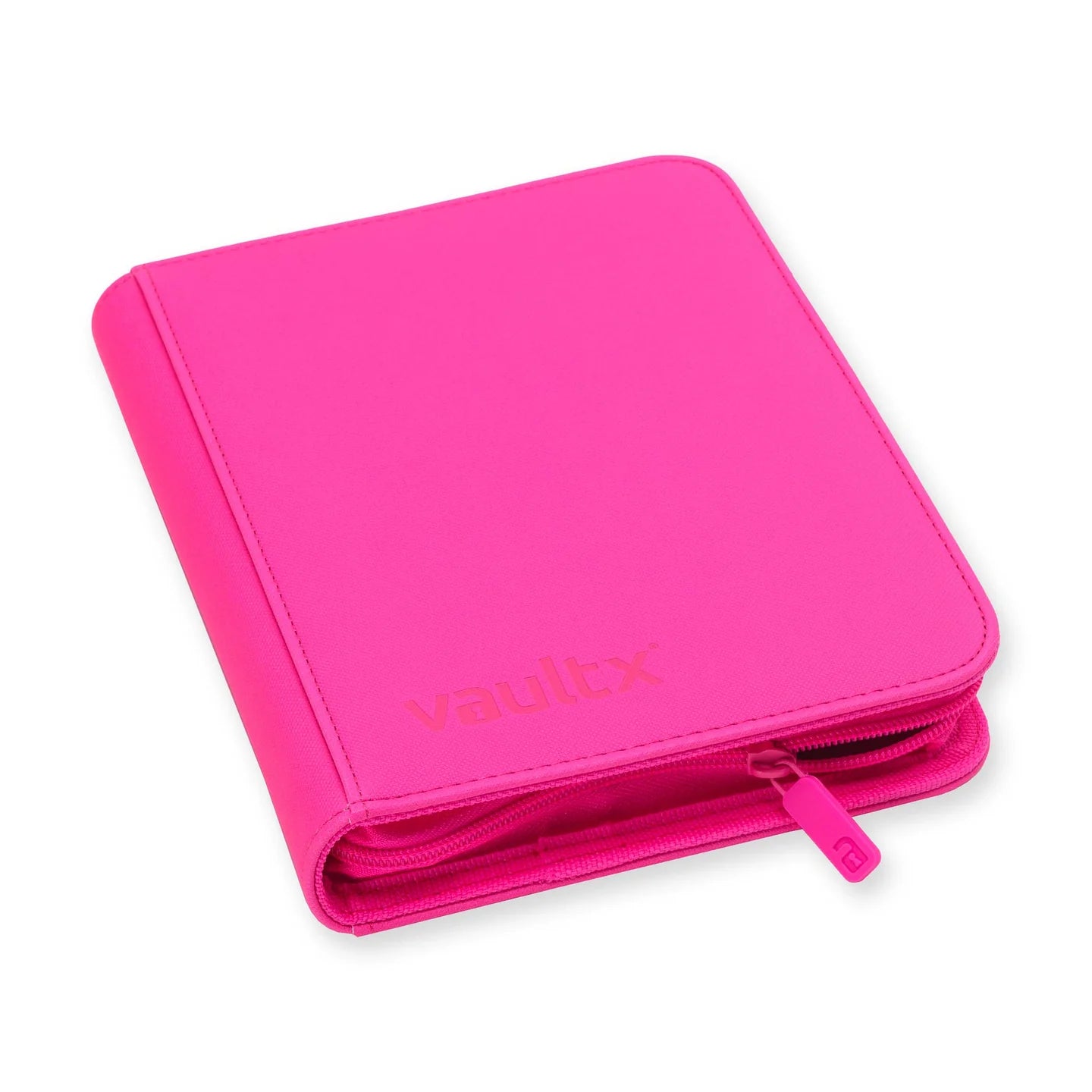 Vaultx - 4-Pocket Exo-Tec® Zip Binder - Special Edition Neon Pink - PokeBox USA