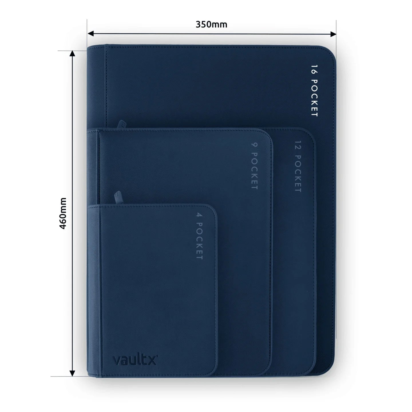 Vaultx - 16-Pocket Exo-Tec® Zip Binder XXL - Royal Blue