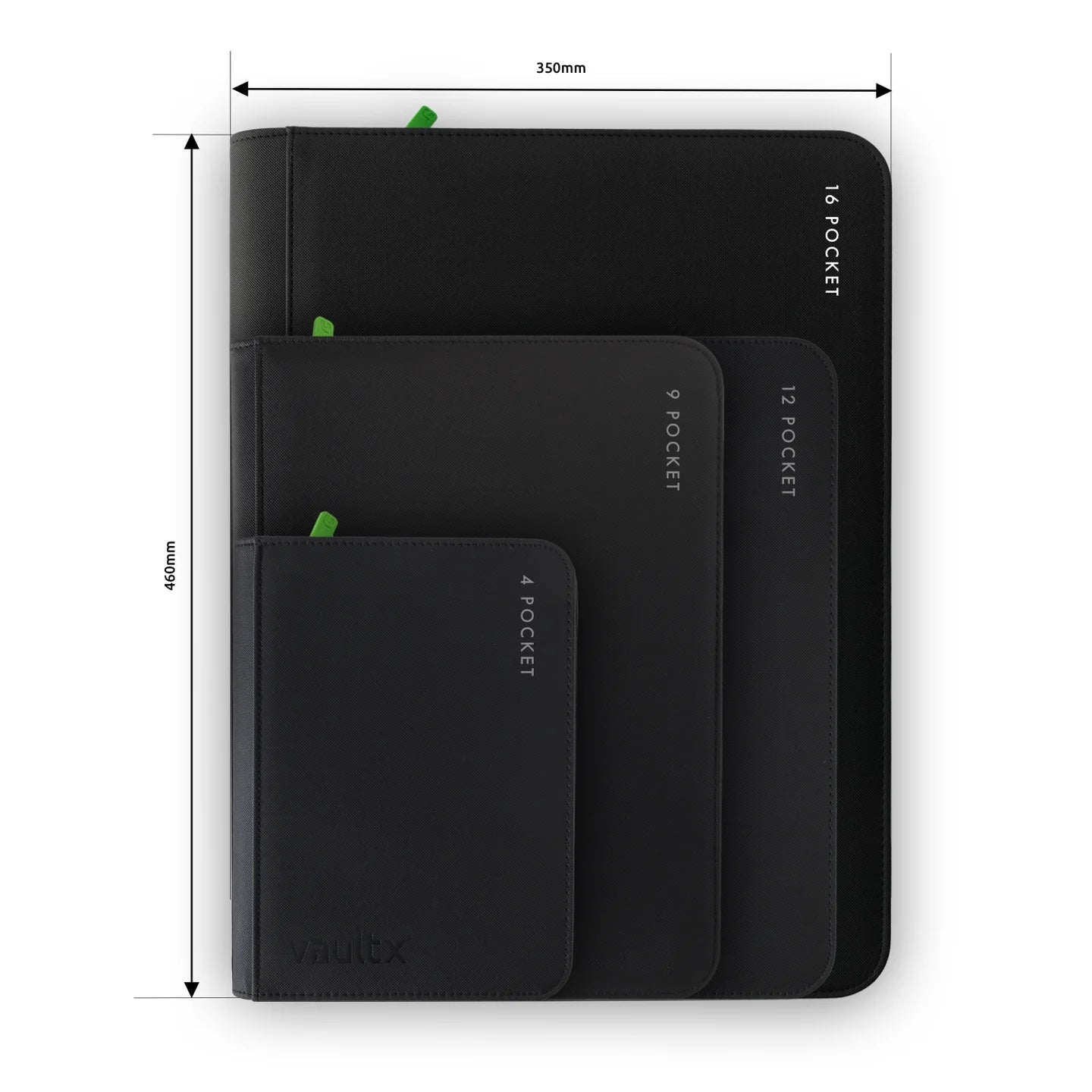 Vaultx - 16-Pocket Exo-Tec® Zip Binder XXL - Signature Black