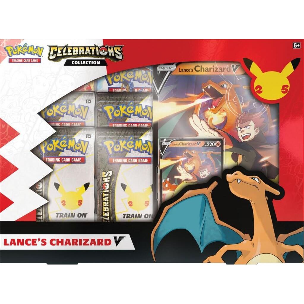 PRE-ORDER - POKÉMON TCG Celebrations -Lance’s Charizard V & Dark Sylveon V Boxes - PokéBox Australia