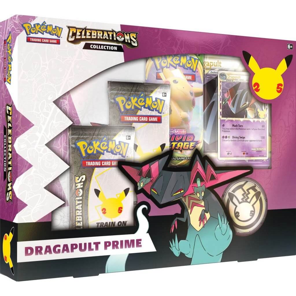 PRE-ORDER - POKÉMON TCG Celebrations - Dragapult Prime Collection Box - PokéBox Australia