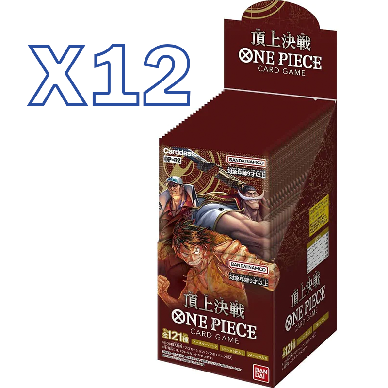 One Piece Card Game - Paramount War OP-02 12x Booster Box SEALED CASE
