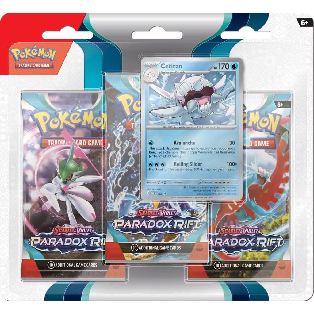 POKÉMON TCG Scarlet & Violet 4: Paradox Rift Three Booster Blister