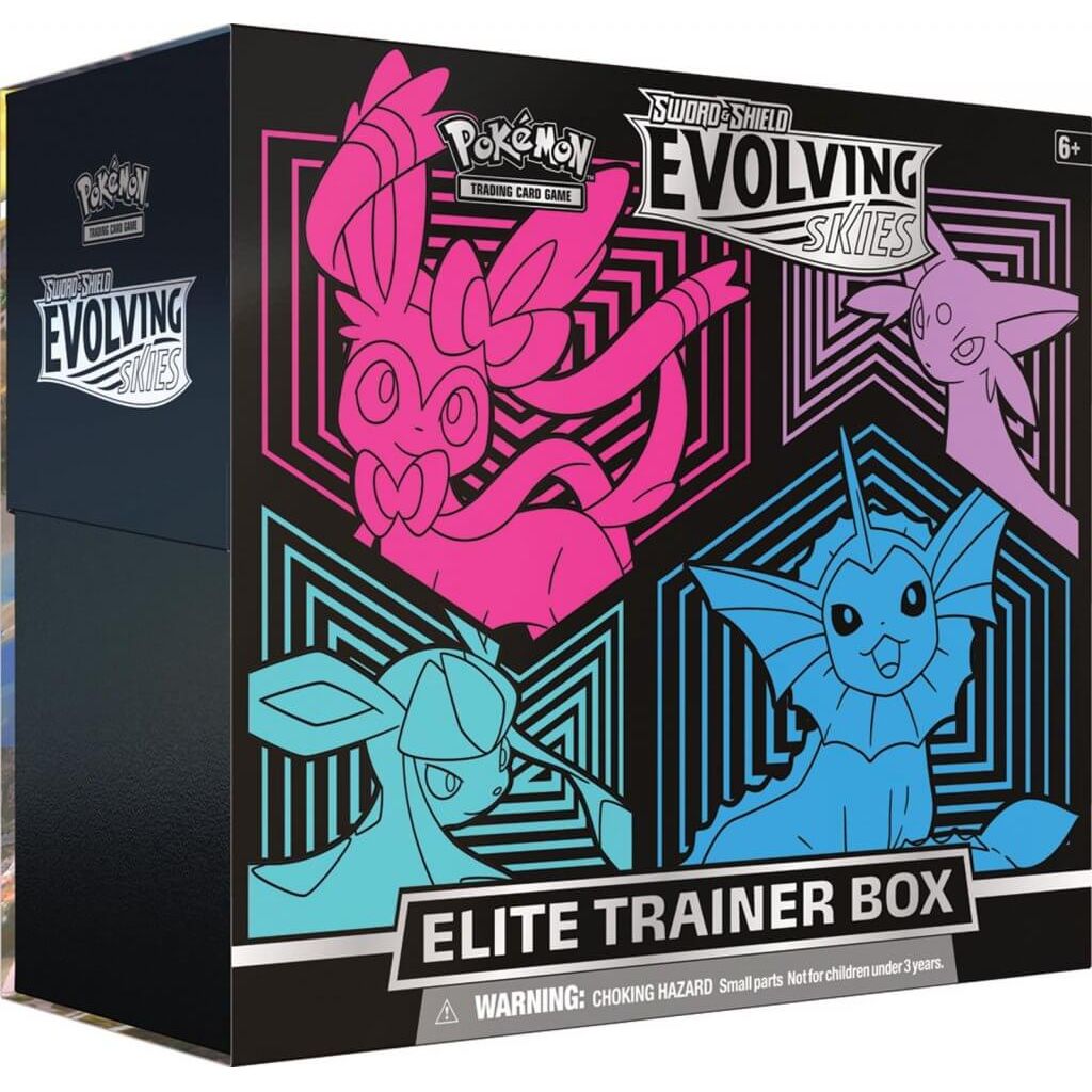 PRE-ORDER POKÉMON TCG Sword and Shield – Evolving Skies Elite Trainer Box (ETB) - PokéBox Australia