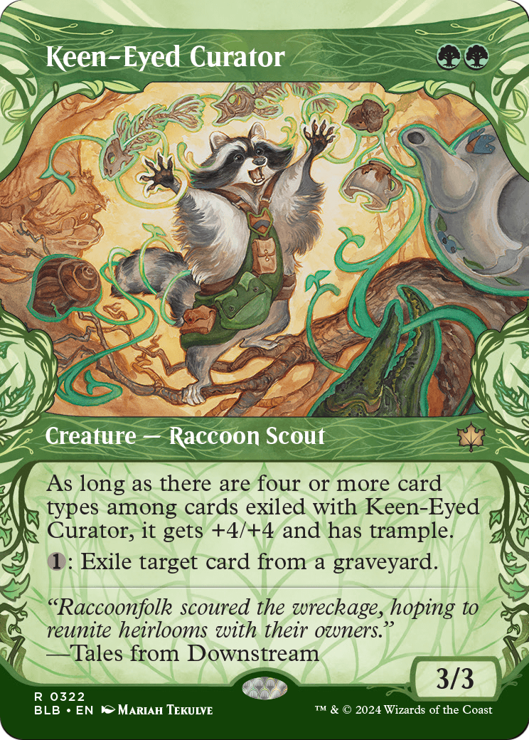 Keen-Eyed Curator (Showcase) (BLB-322) (Borderless) [Bloomburrow]