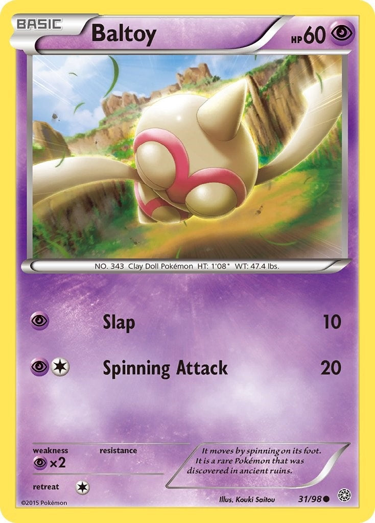 Image for Baltoy (31) (31/98) (XY - Ancient Origins) (AOR) - Pokemon