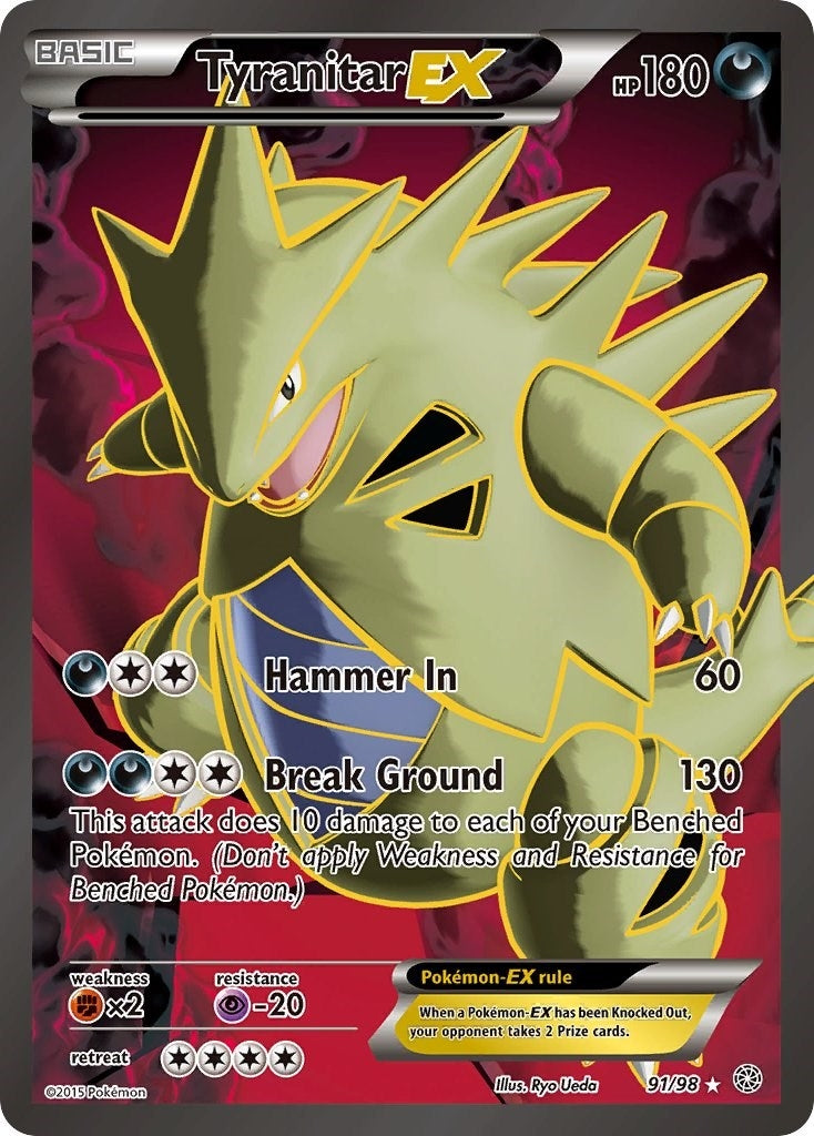 Image for Tyranitar EX (91 Full Art) (91/98) (XY - Ancient Origins) (AOR) - Pokemon