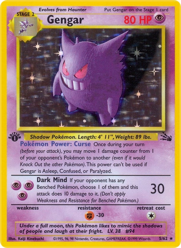 Image for Gengar (5) (05/62) (Fossil) (FO) - Pokemon