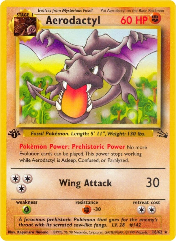 Image for Aerodactyl (16) (16/62) (Fossil) (FO) - Pokemon