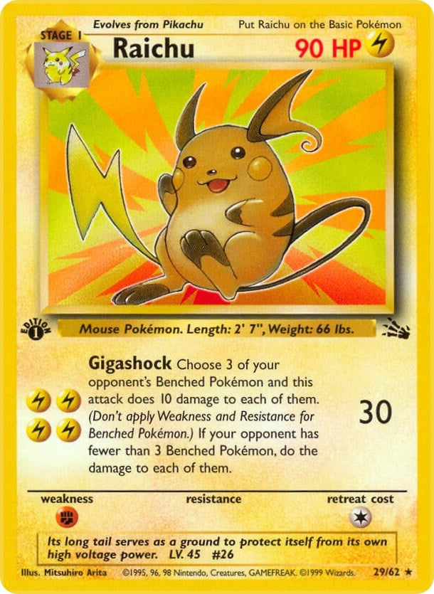 Image for Raichu (29) (29/62) (Fossil) (FO) - Pokemon