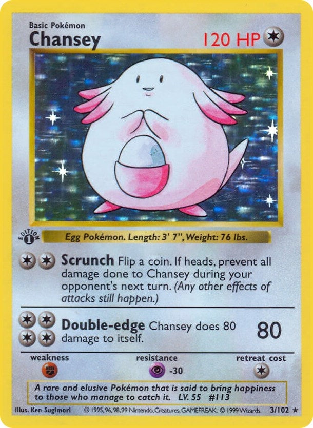 Image for Chansey (003/102) (Base Set (Shadowless)) (BSS) - Pokemon
