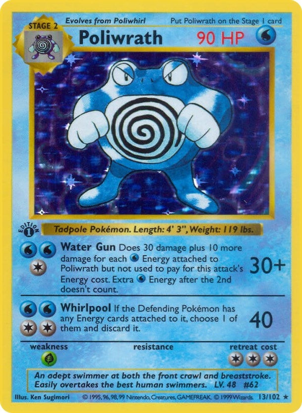 Image for Poliwrath (013/102) (Base Set (Shadowless)) (BSS) - Pokemon