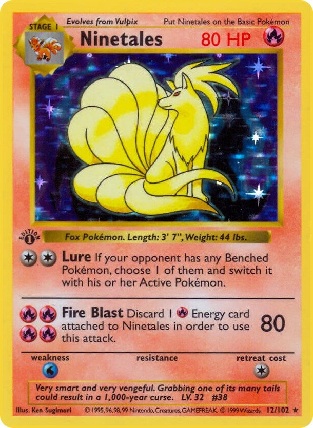 Image for Ninetales (012/102) (Base Set (Shadowless)) (BSS) - Pokemon