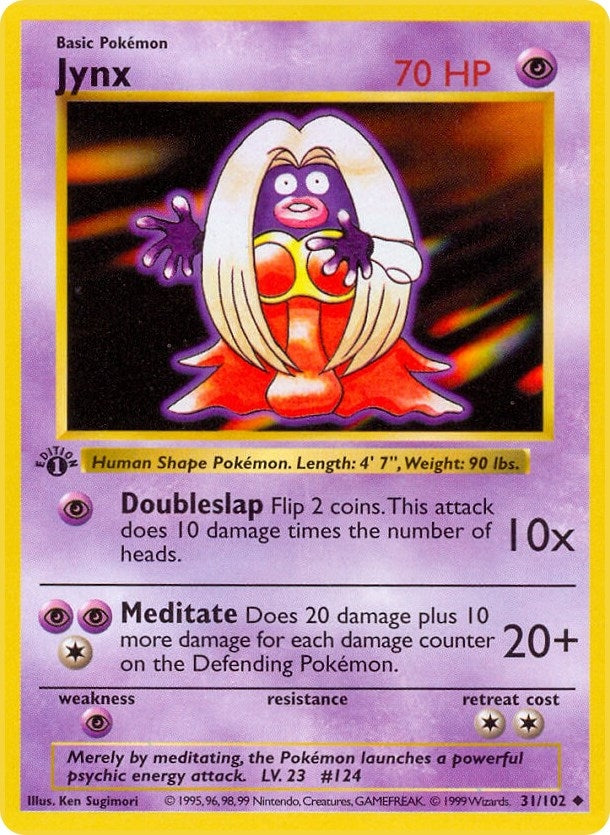 Image for Jynx (031/102) (Base Set (Shadowless)) (BSS) - Pokemon