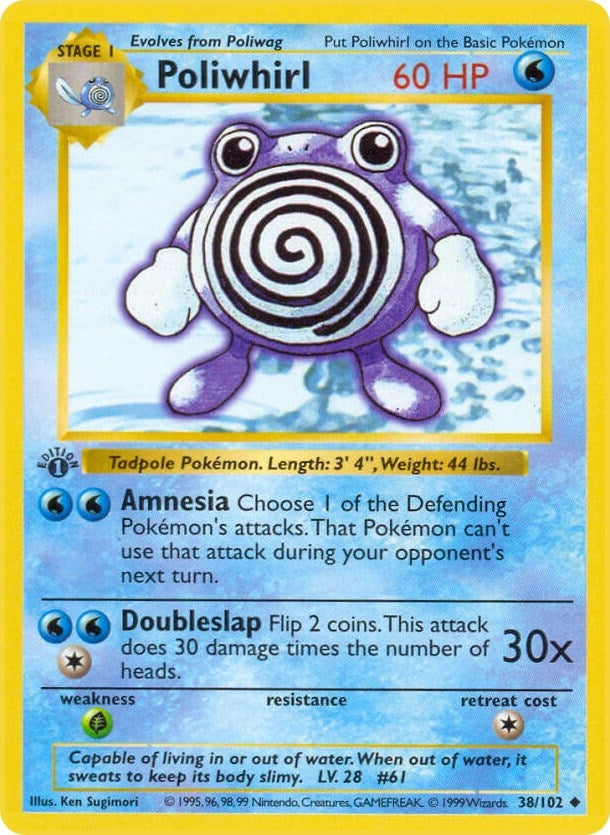 Image for Poliwhirl (038/102) (Base Set (Shadowless)) (BSS) - Pokemon