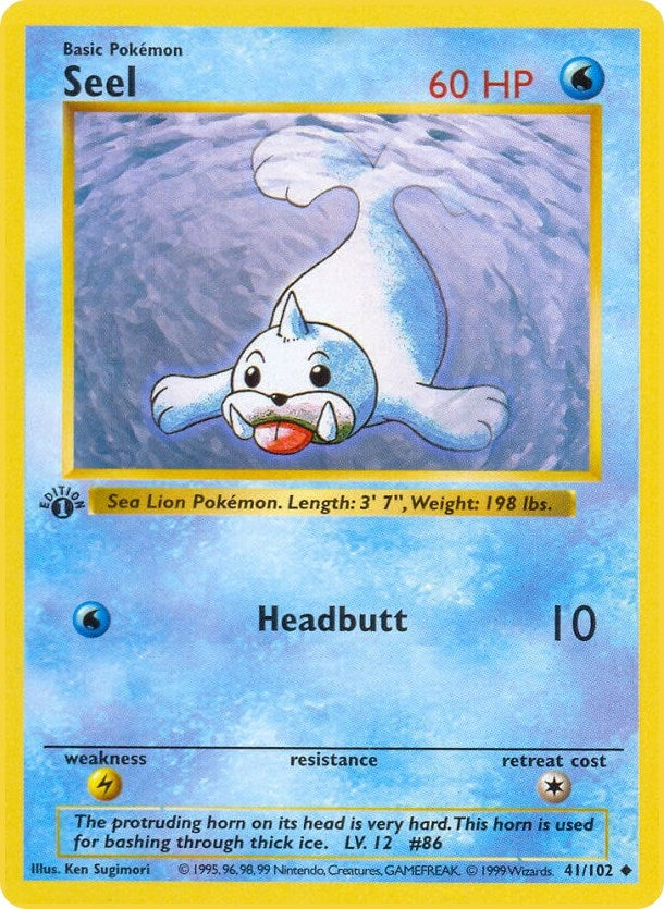 Image for Seel (041/102) (Base Set (Shadowless)) (BSS) - Pokemon