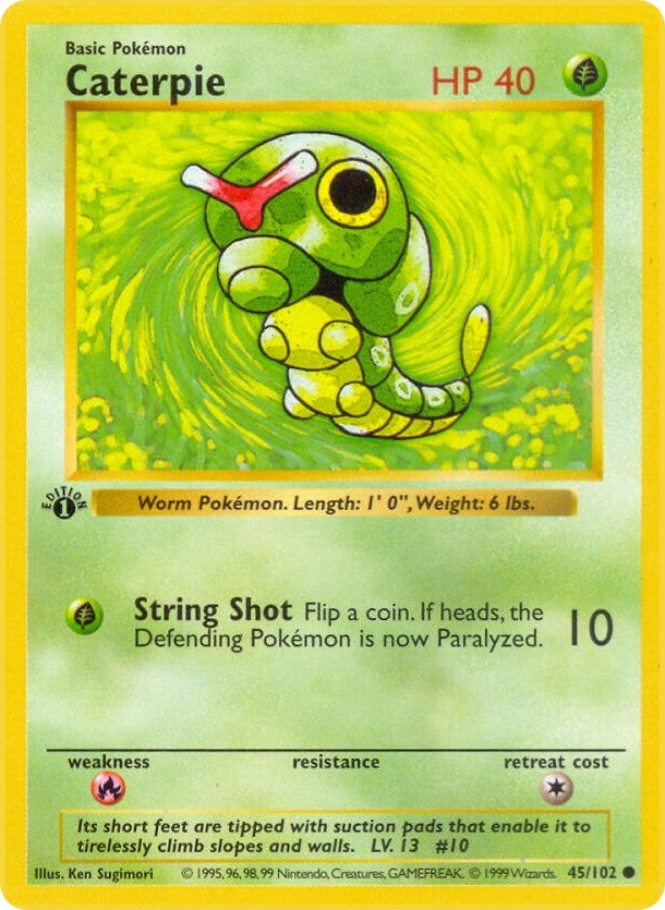 Image for Caterpie (045/102) (Base Set (Shadowless)) (BSS) - Pokemon