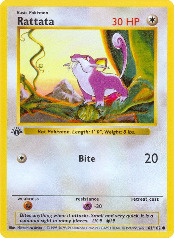 Image for Rattata (061/102) (Base Set (Shadowless)) (BSS) - Pokemon