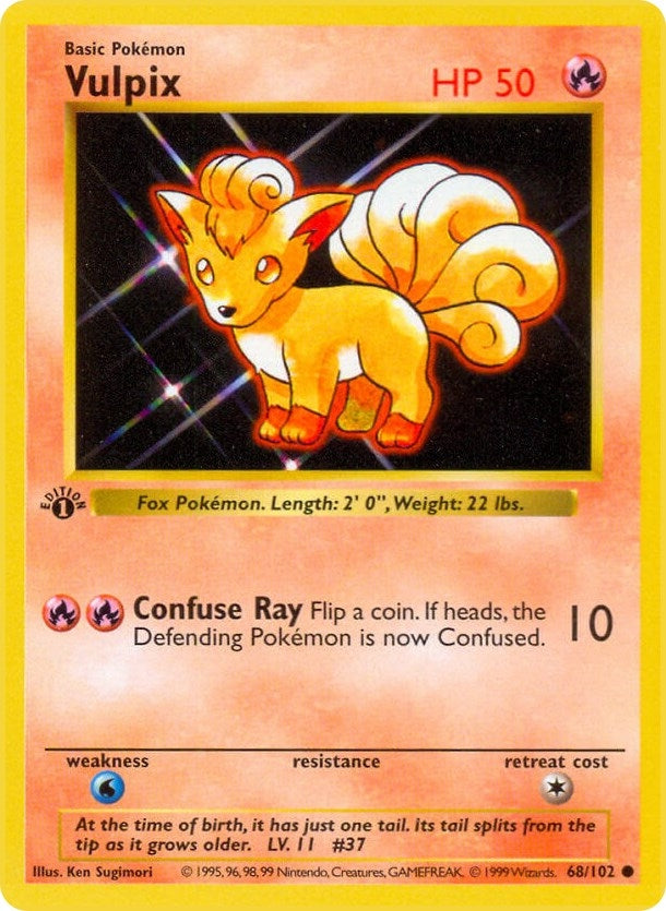 Image for Vulpix (068/102) (Base Set (Shadowless)) (BSS) - Pokemon