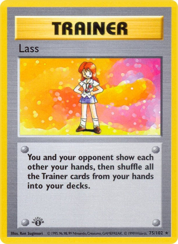 Image for Lass (075/102) (Base Set (Shadowless)) (BSS) - Pokemon