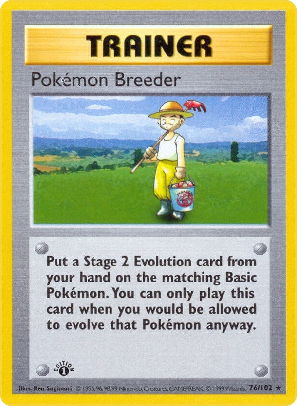 Image for Pokemon Breeder (076/102) (Base Set (Shadowless)) (BSS) - Pokemon