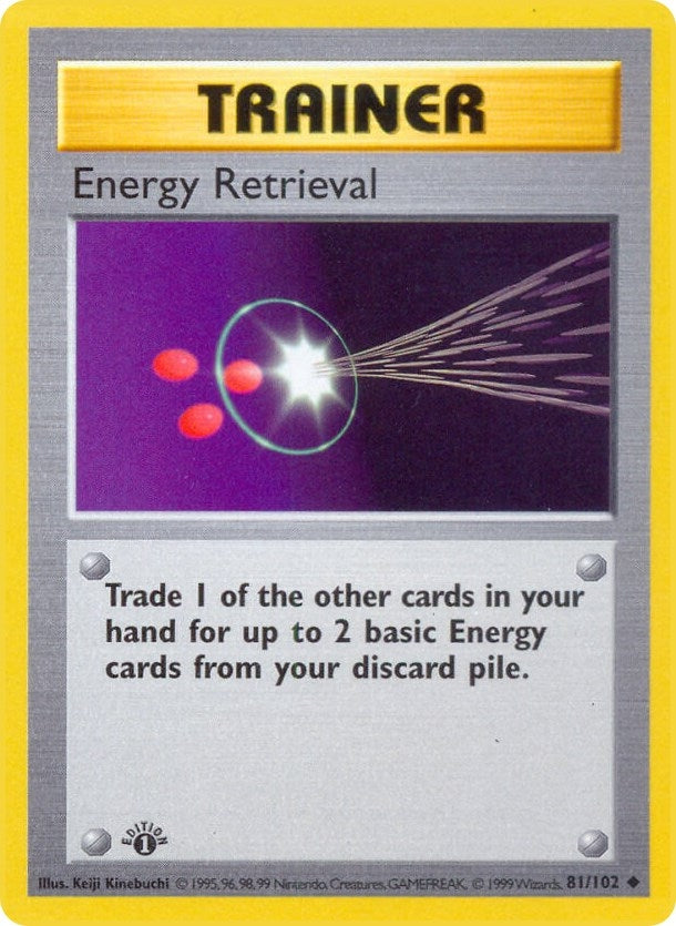 Image for Energy Retrieval (081/102) (Base Set (Shadowless)) (BSS) - Pokemon