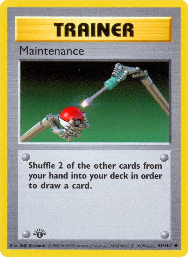 Image for Maintenance (083/102) (Base Set (Shadowless)) (BSS) - Pokemon