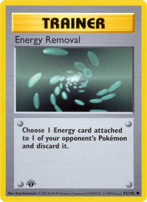 Image for Energy Removal (092/102) (Base Set (Shadowless)) (BSS) - Pokemon