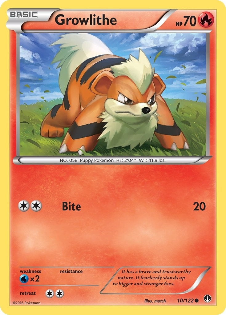 Image for Growlithe (10/122) (XY - BREAKpoint) (BKP) - Pokemon