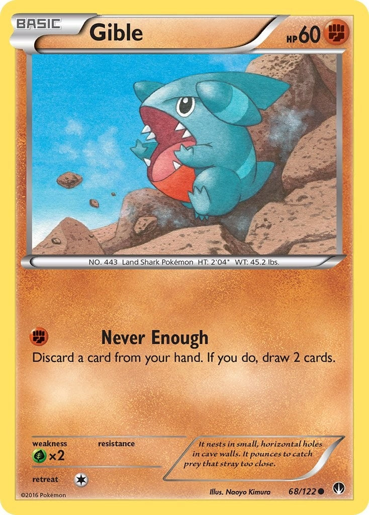 Image for Gible (68/122) (XY - BREAKpoint) (BKP) - Pokemon