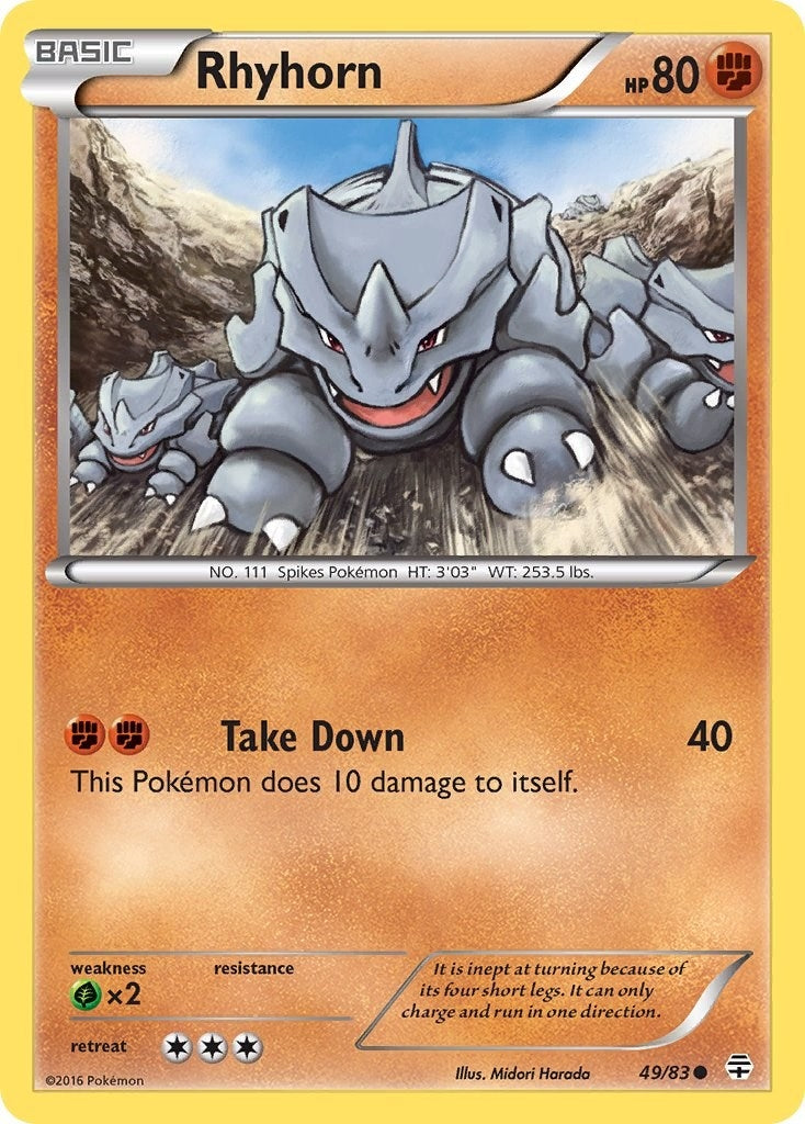 Image for Rhyhorn (49/83) (Generations) (GEN) - Pokemon