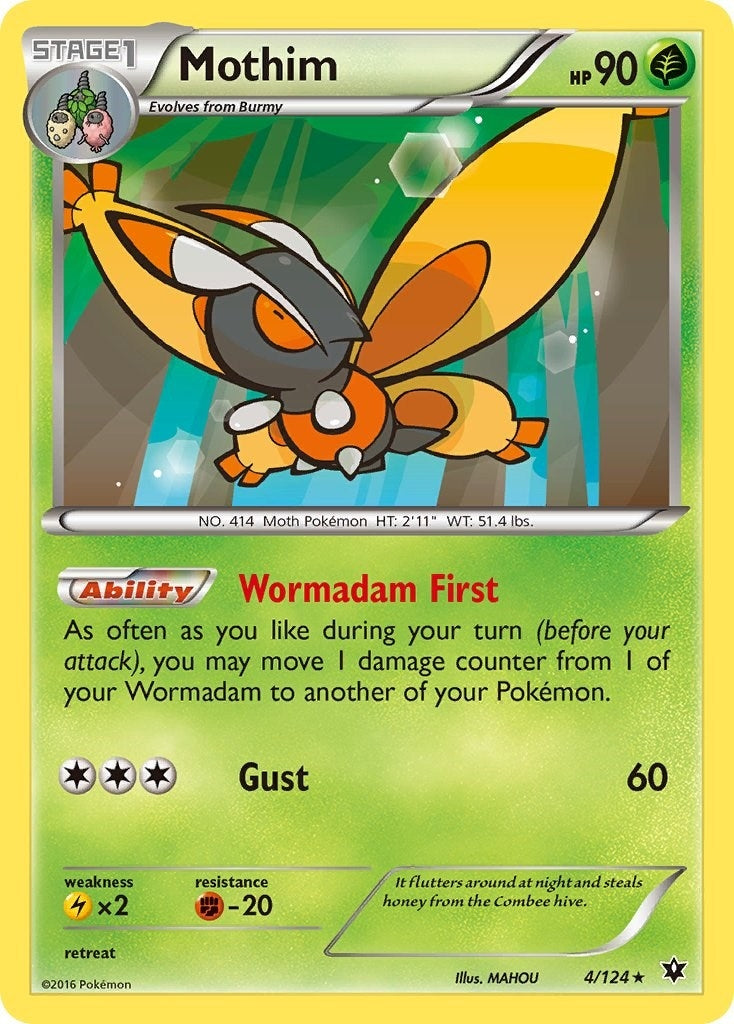 Image for Mothim (4/124) (XY - Fates Collide) (FCO) - Pokemon