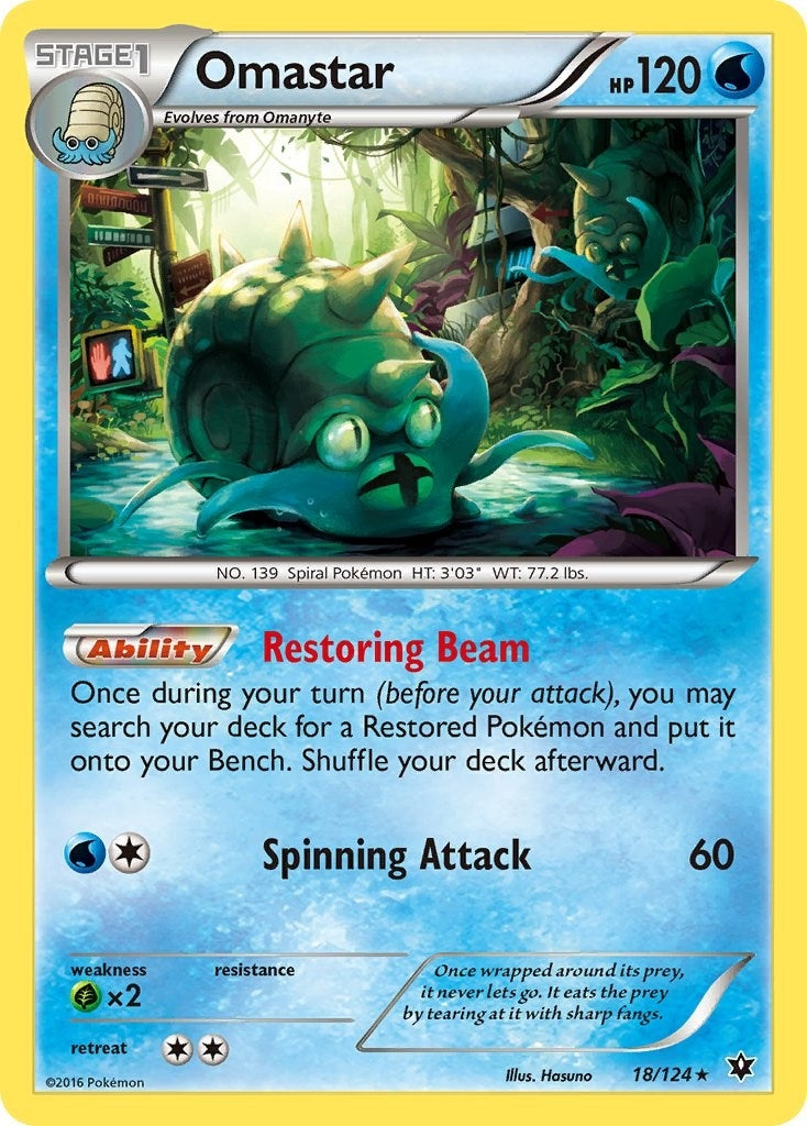 Image for Omastar (18/124) (XY - Fates Collide) (FCO) - Pokemon