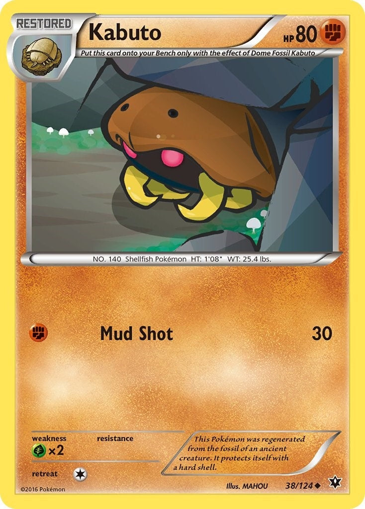 Image for Kabuto (38/124) (XY - Fates Collide) (FCO) - Pokemon