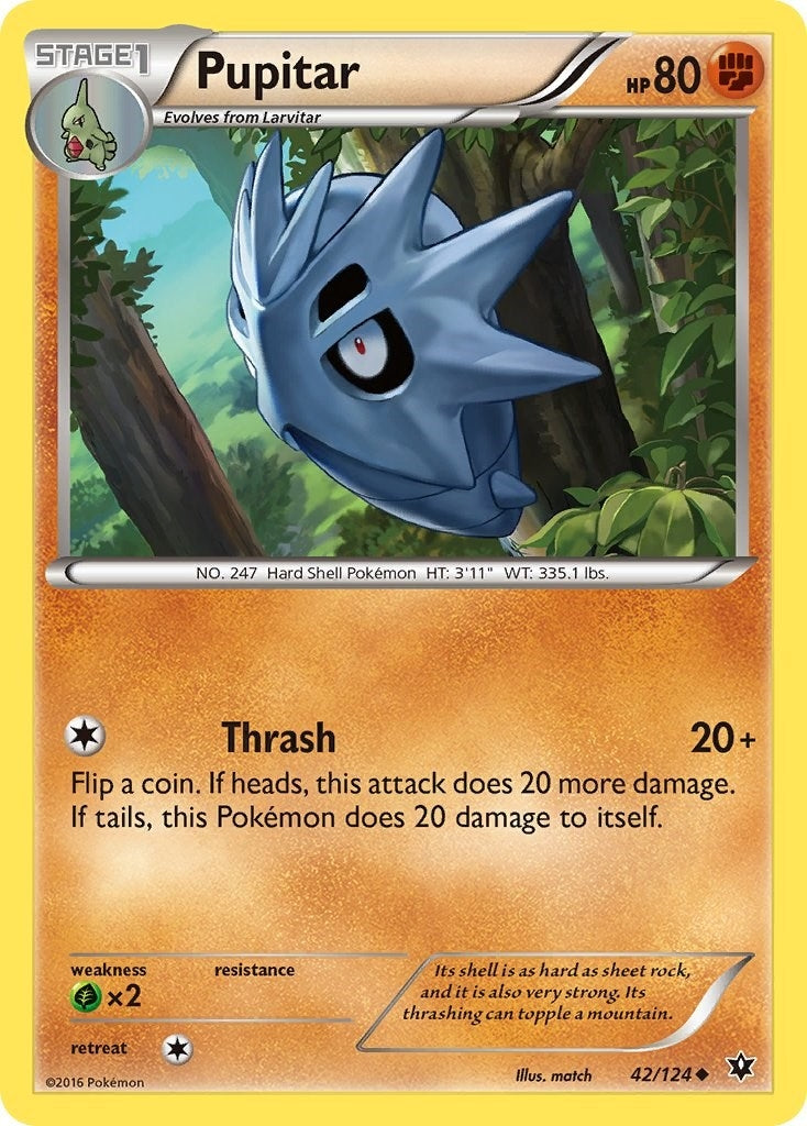 Image for Pupitar (42/124) (XY - Fates Collide) (FCO) - Pokemon