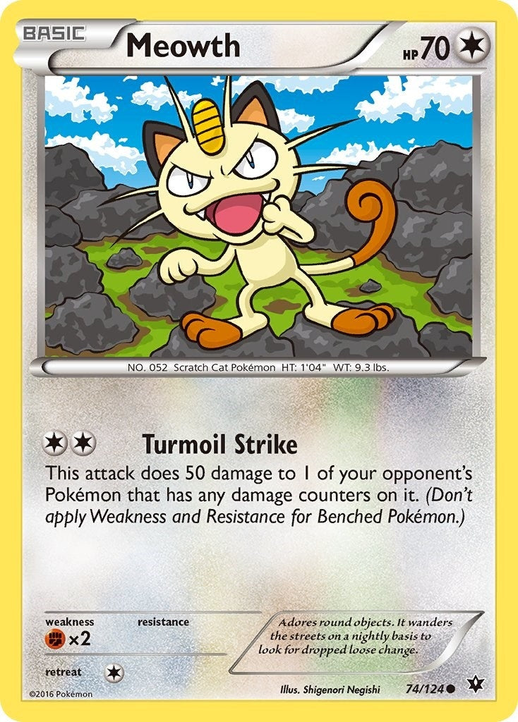 Image for Meowth (74/124) (XY - Fates Collide) (FCO) - Pokemon
