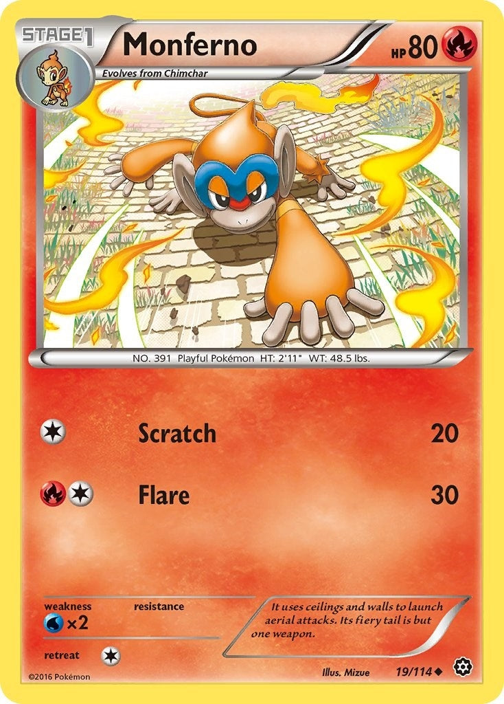 Image for Monferno (19/114) (XY - Steam Siege) (STS) - Pokemon