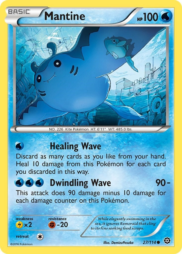 Image for Mantine (27/114) (XY - Steam Siege) (STS) - Pokemon
