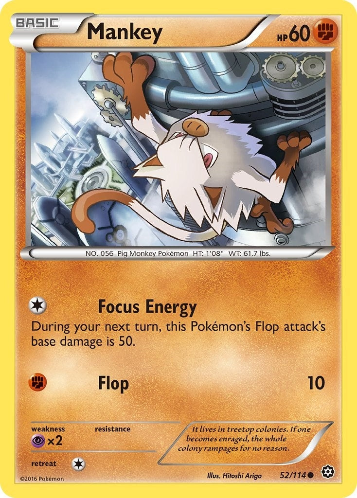 Image for Mankey (52/114) (XY - Steam Siege) (STS) - Pokemon