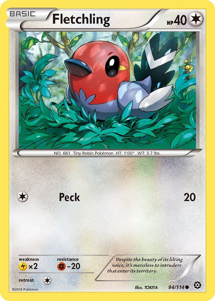 Image for Fletchling (94/114) (XY - Steam Siege) (STS) - Pokemon