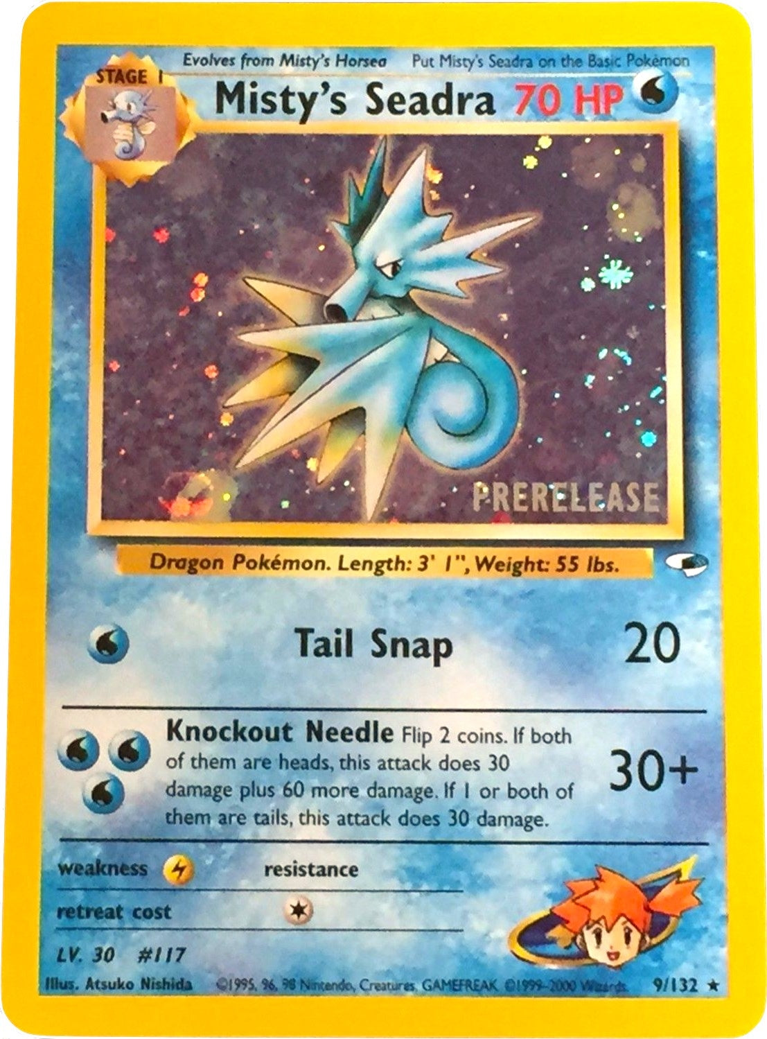 Image for Misty's Seadra (Prerelease) (009/132) (WoTC Promo) (PR) - Pokemon
