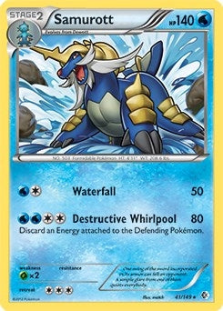 Image for Samurott - 41/149 (BW Boundaries Crossed) (041/149) (Deck Exclusives) (PR) - Pokemon