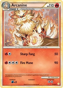 Image for Arcanine - 1/123 (HeartGold & SoulSilver) (001/123) (Deck Exclusives) (PR) - Pokemon