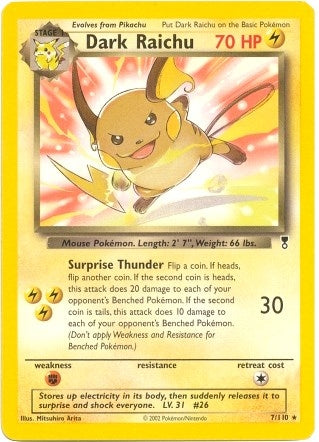 Image for Dark Raichu - 7/110 (WotC Legendary Collection) (007/110) (Deck Exclusives) (PR) - Pokemon