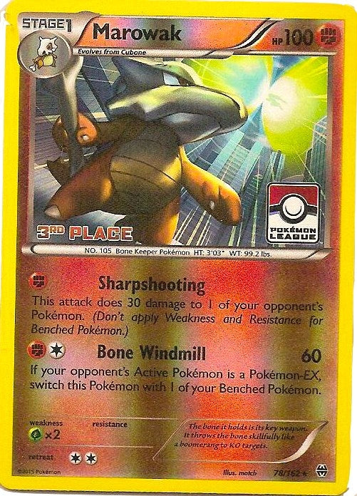 Image for Marowak - 78/162 (Pokemon League) [3rd Place] (078/162) (League & Championship Cards) (PR) - Pokemon