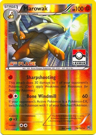 Image for Marowak - 78/162 (Pokemon League) [4th Place] (078/162) (League & Championship Cards) (PR) - Pokemon
