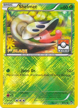 Image for Shelmet - 8/111 (Pokemon League) [1st Place] (008/111) (League & Championship Cards) (PR) - Pokemon