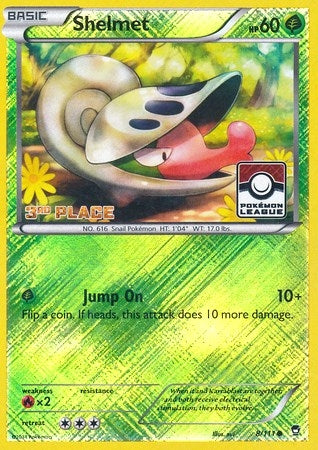 Image for Shelmet - 8/111 (Pokemon League) [3rd Place] (008/111) (League & Championship Cards) (PR) - Pokemon