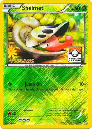 Image for Shelmet - 8/111 (Pokemon League) [4th Place] (008/111) (League & Championship Cards) (PR) - Pokemon